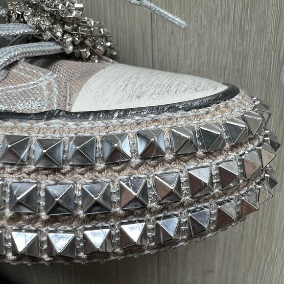 Nan-ku x Free People Cruise Studded Hi-Top Sneakers Size 38 US 8 Womens Gray NEW - Picture 10 of 14